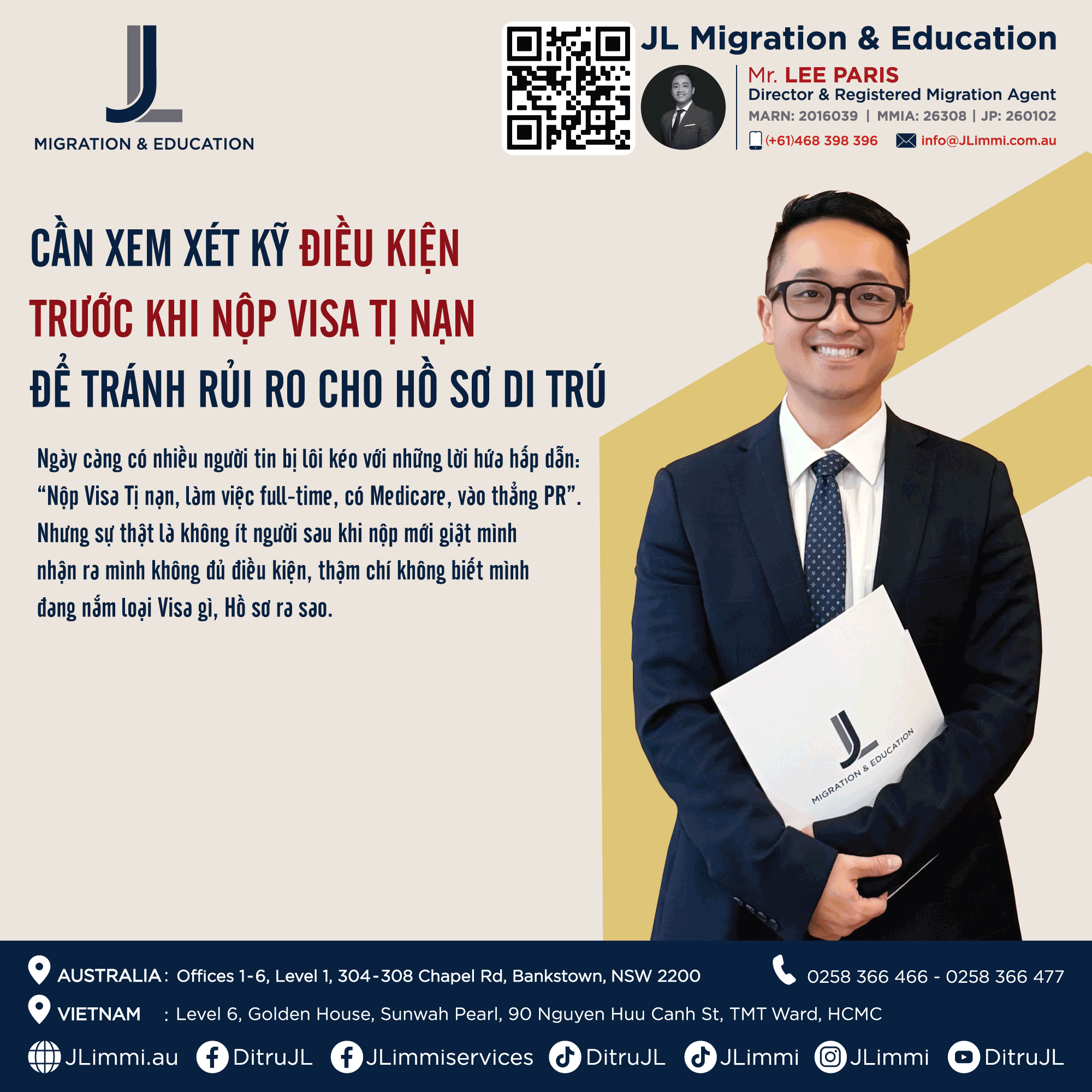 Cần xem xét kỹ điều kiện trước khi nộp visa tị nạn để tránh rủi ro cho hồ sơ di trú Cần xem xét kỹ điều kiện trước khi nộp visa tị nạn để tránh rủi ro cho hồ sơ di trú